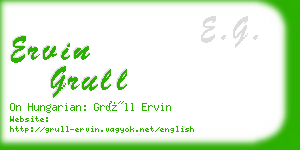 ervin grull business card